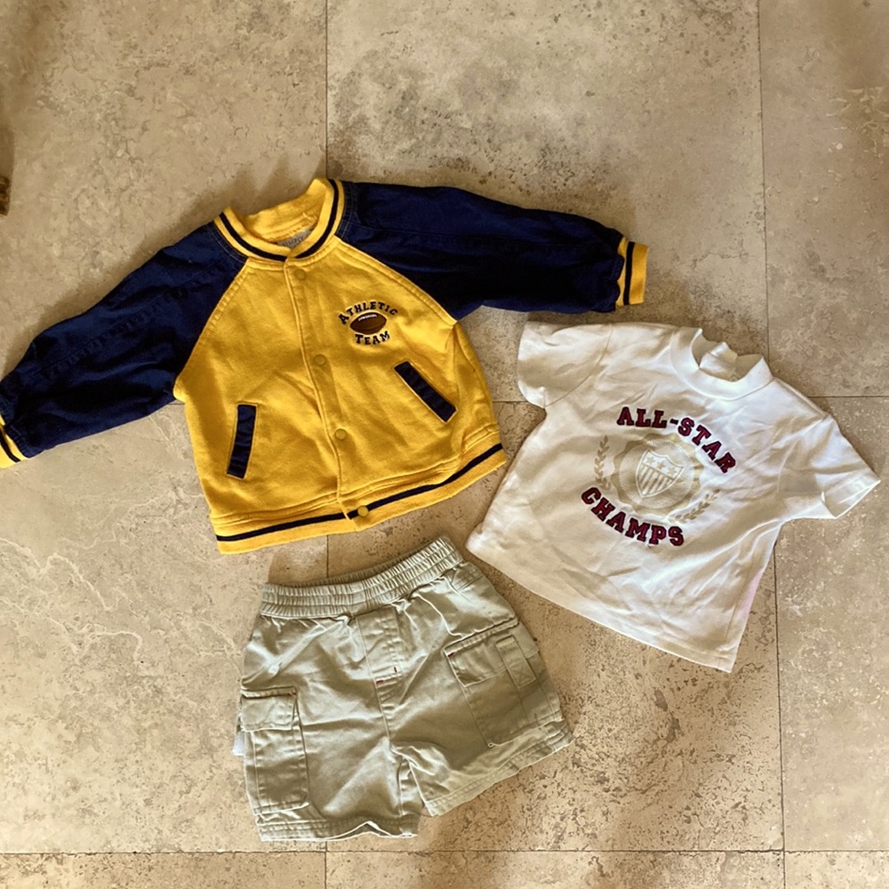 Jacket, shorts and t-shirt bundle